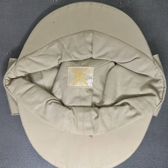 Burberrys Vintage Deer Stalker Tan Beige Khaki Hunter Hat Cap - Picture 5 of 14